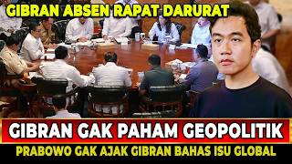 DON'T UNDERSTAND GLOBAL ISSUES! Prabowo Doesn't Invite Gibran to a Meeting to Discuss Geopolitics
