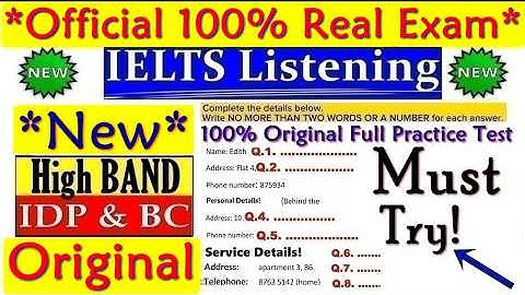 IELTS LISTENING PRACTICE TEST 2025 WITH ANSWERS | 28.11.2025