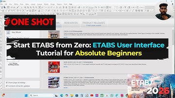 Start ETABS from Zero: ETABS User Interface Tutorial for Absolute Beginners
