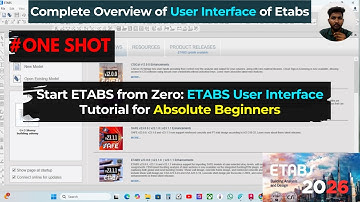 Complete Overview of User Interface of Etabs