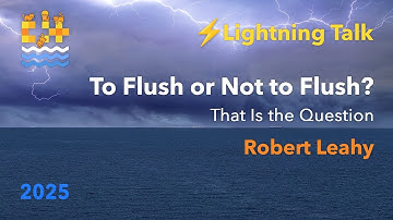 Lightning Talk: To Flush or Not to Flush? - That Is the Question - Robert Leahy - C++ on Sea 2025