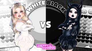 WHITE OUTFITS vs BLACK OUTFITS - Dress To Impress Challenge