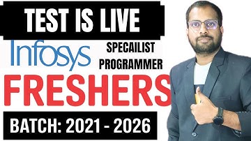 Finally Test is Live | Infosys SP Off Campus Registration Started | Apply Now