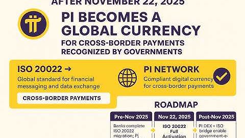 🔔 Breaking News:🌍 Pi Network ISO 20022 Certified | Pi Becomes Global Currency on Nov 22 2025!#picoin