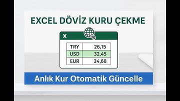 EXCEL DÖVİZ KURU ÇEKME | Döviz Kur Otomatik Güncelle
