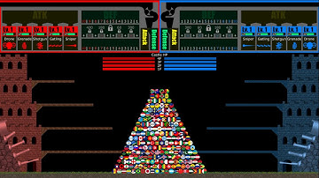 Worldwide Team Competition #9 - Castle Siege - Marble Race Countries in Algodoo