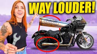 Her Harley Just Got WAY Louder! (Exhaust Install)