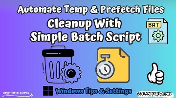 Clean Temp & Prefetch Files with One Click | Simple Batch File Tutorial
