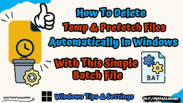 Clean Temp & Prefetch Files with One Click | Simple Batch File Tutorial