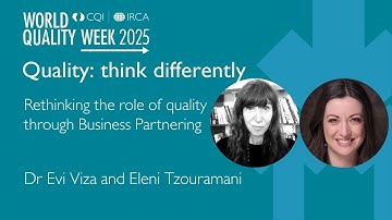 World Quality Week 2025 I Rethinking the role of quality through Business Partnering