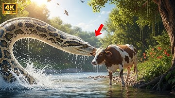 Heroic Team Battles GIANT Python, Saves Innocent Cow in Jungle 🐄🐍