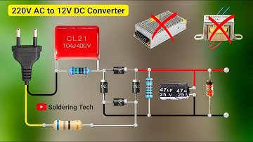 This Simple Circuit Turns 220V Into 12V Without a Transformer! 😱