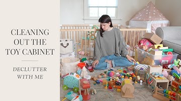 Cleaning Out Our Toddler Toy Cabinet | Declutter With Me No. 1