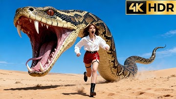 [SND][4K]🔥😱 I Almost Got Killed by a Giant Python in the Desert！