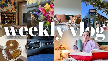 dealing with anxiety, a book buying ban, + huge library book haul ☁️⭐️ WEEKLY VLOG