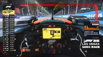 ULTRA REALISTIC F1 25 - Oscar Piastri McLaren Las Vegas GP 100% Race
