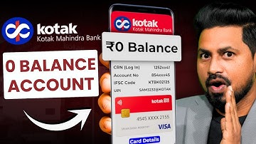 Kotak Mahindra Bank Open Account Zero Balance - 2025 | Kotak 811 Account Opening Online Zero Balance