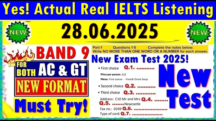 IELTS LISTENING PRACTICE TEST 2025 WITH ANSWERS | 28.06.2025
