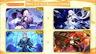 NEW INFO! UPDATED 6.2-6.5 BANNER LINEUP WITH RERUNS - Genshin Impact