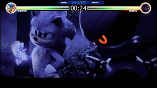 Sonic The Hedgehog 3 - Sonic and Amy Rose vs Robots Final Scene with healthbars