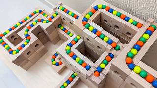 Marble Run Race ☆ Cuboro   Water pipe   Storage plate   Railroad crossing   Truck