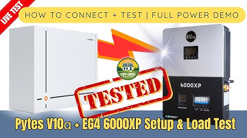 Pytes V10α + EG4 6000XP: volledige installatie, configuratie en real-world loadtest