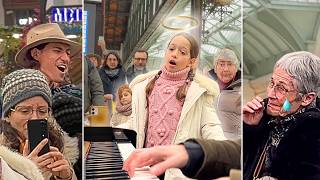 8 years old girl made everyone cry in a station 😳 Ave Maria on public piano