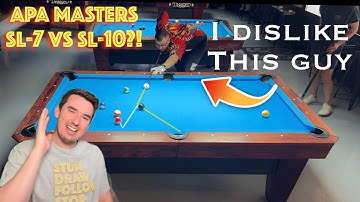 My LEAST favorite poolplayer... (besides Jack) APA Masters Amateur Pool Match SL7-SL-9