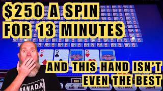 $250 Spins for THIRTEEN minutes! High Limit Jacks or Better - 100 Video Poker Hands