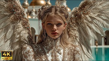 Angelic Queen of Lumina Fae  Celestial Fantasy Cinematic  Heavenly Realm AI Video 4K