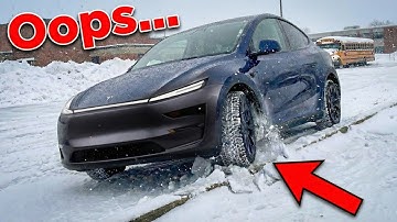 Tesla FSD 14.2.1 "Mad Max" on Unplowed Snowy Roads