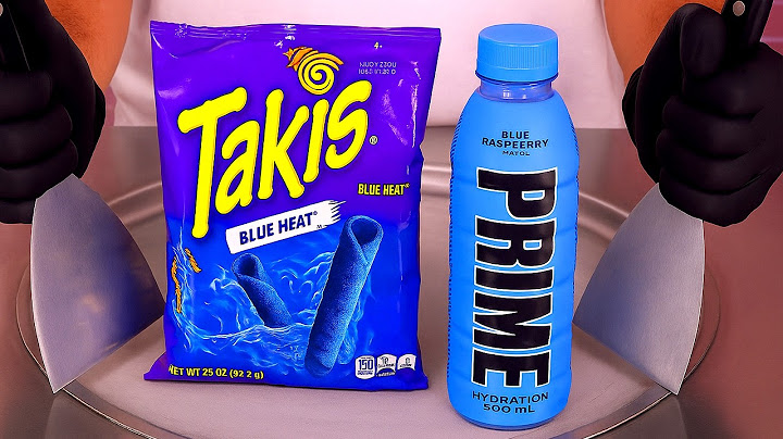 Takis Blue VS Prime Blue Raspberry - Ice Cream Rolls Challenge | ASMR