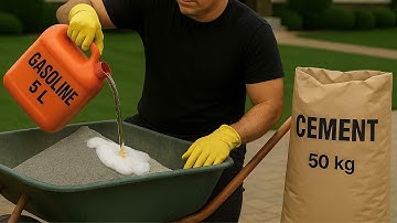 Mix CEMENT with GASOLINE and see the most incredible FORMULA of all time!