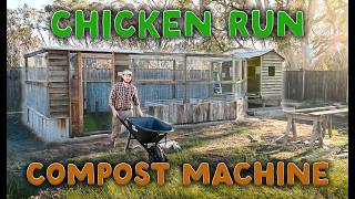 Turning my Chicken Run into a Compost Machine | Step by Step Build