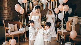 She attended husband's wedding,twins shout  'mom',all is stunned