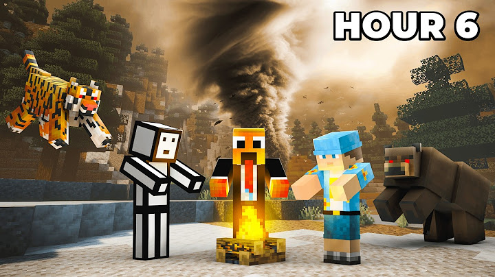 We Survived 24 HOURS in Realistic Minecraft! [FULL MOVIE]
