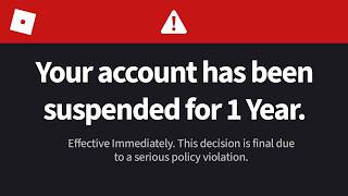 BANNED ON ROBLOX FOR 1 YEAR..