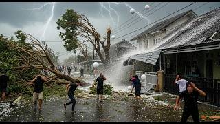 Rare Phenomenon! Hail and Strong Winds Hit Liwa, West Lampung, Damage Roofs