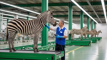Inside the Zebra Leather Factory | From Zebra Skin to Luxury Products – Full Process