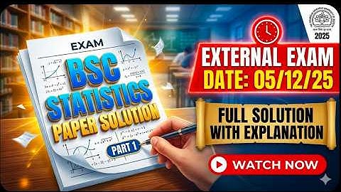 Statistics (BSC) Paper Solution | MSU FY B.Com Sem 1 | 05 Dec 2025 Exam