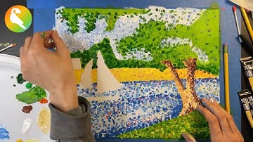 Pointillism Painting Step-by-Step | For Kids & Teachers