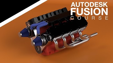 Autodesk Fusion Course for Beginners 1 - V8 Engine - Essentials and Tips & Tricks (2025)