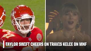 Taylor Swift on the edge of her seat as Travis Kelce & the Chiefs drive downfield 🥹 | NFL on ESPN