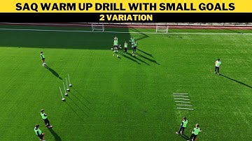 SAQ Warm Up Drill with Small Goals | 2 Variations | Football/Soccer Training