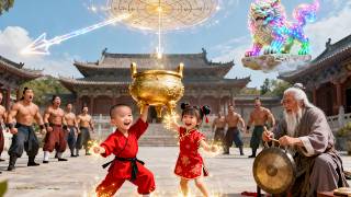 The white-bearded master found twins, one easily lifted a 300-ton divine cauldron.