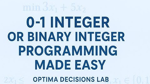 0-1 Integer Programming in Excel: Step-by-Step Mastery