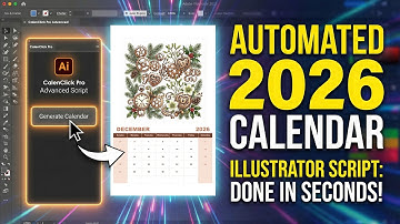 How to Create a Calendar in Adobe Illustrator (Fast 2026 Script) #adobeillustrator #calendardesign