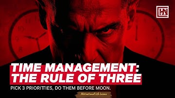 Time Management: The Rule of Three | Pick 3 priorities. Do them before noon