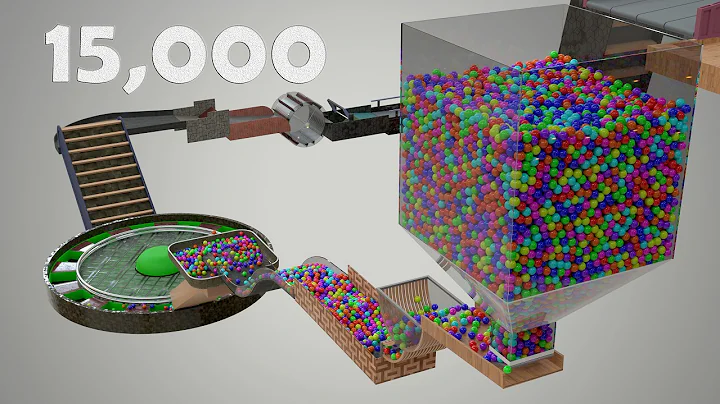 15,000 colorful Balls Marble Run screening animation V12