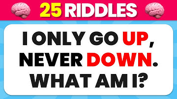 25 Riddles That Will Test Your Brain Speed 🧠⚡ | Riddle Quiz | Easy, Medium, Hard levels